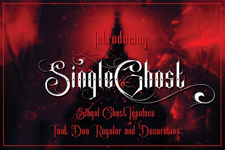 Пример шрифта Single Ghost